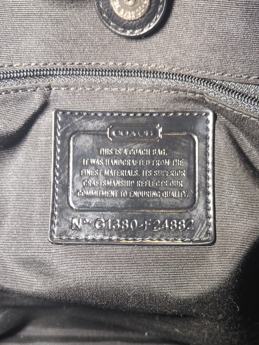 Coach Python Signature Striped Tote w/ Metallic Trim W/ 3 Hangtags ONLY $110 - Picture 4 of 8